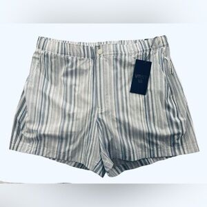 VRST Men's 5” Resort Short, Slim Fit with Liner, Denim Stripe, Size L